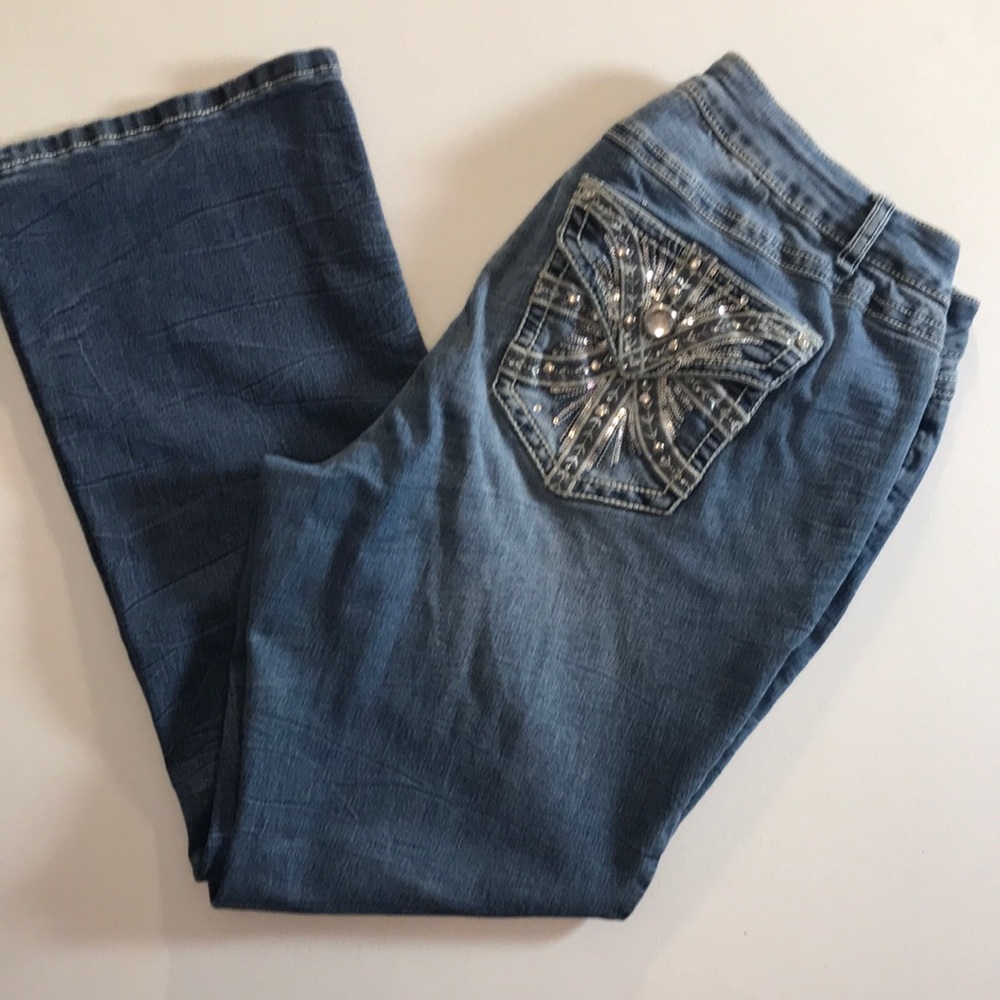 Women’s Plus 16WP Bootleg, 5 Pocket Blue Jean